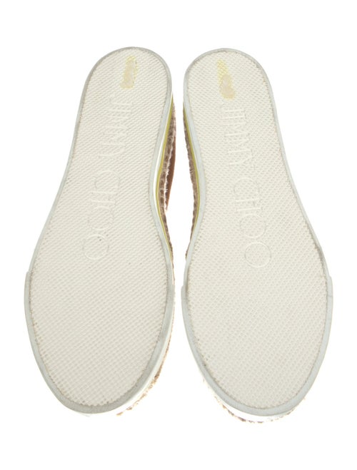 Jimmy Choo Suede Colorblock Pattern Espadrille Sneakers