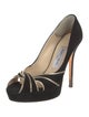 Jimmy Choo Suede Glitter Accents Pumps