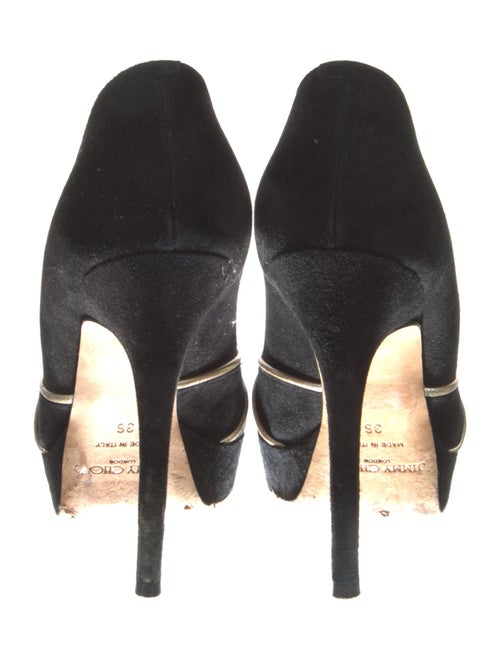 Jimmy Choo Suede Glitter Accents Pumps