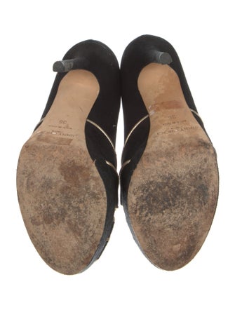 Jimmy Choo Suede Glitter Accents Pumps