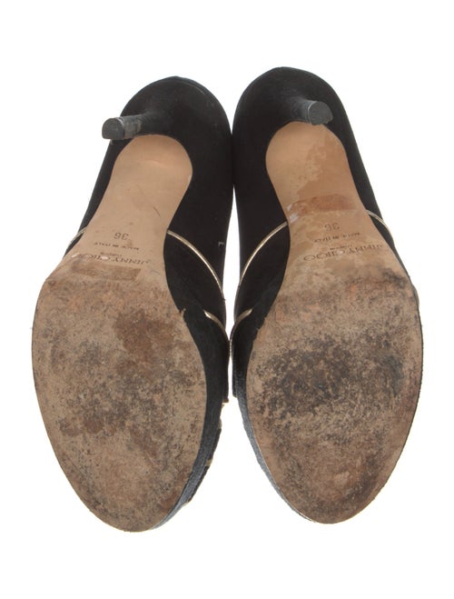 Jimmy Choo Suede Glitter Accents Pumps