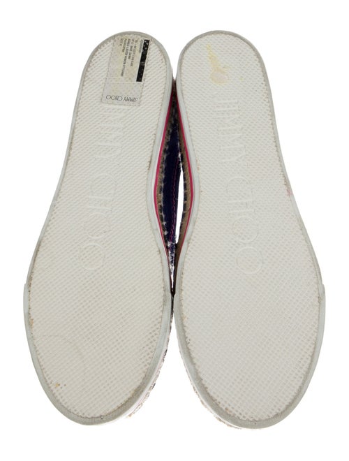 Jimmy Choo Suede Striped Espadrille Sneakers