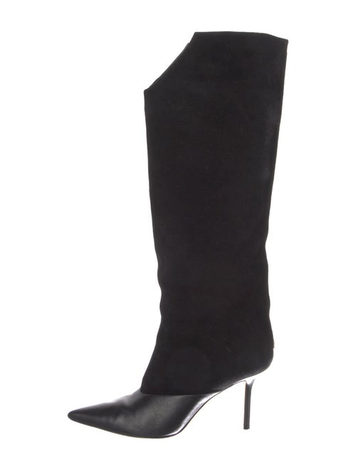 Jimmy Choo Suede Leather Trim Embellishment Boots