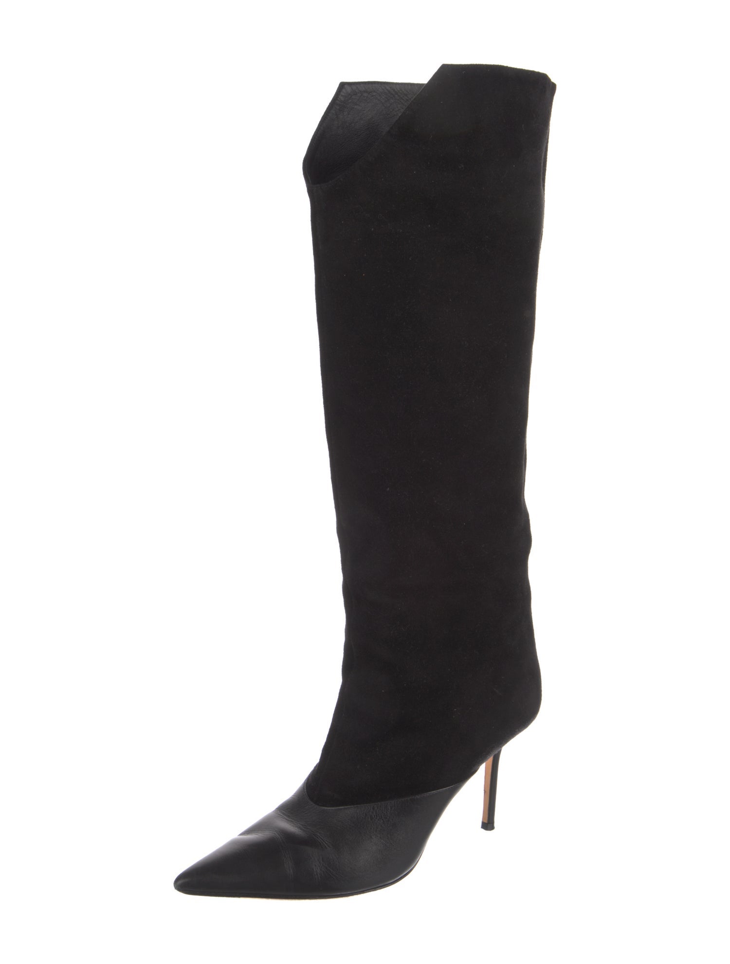 Jimmy Choo Suede Leather Trim Embellishment Boots