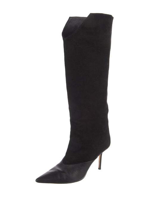 Jimmy Choo Suede Leather Trim Embellishment Boots