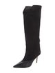 Jimmy Choo Suede Leather Trim Embellishment Boots