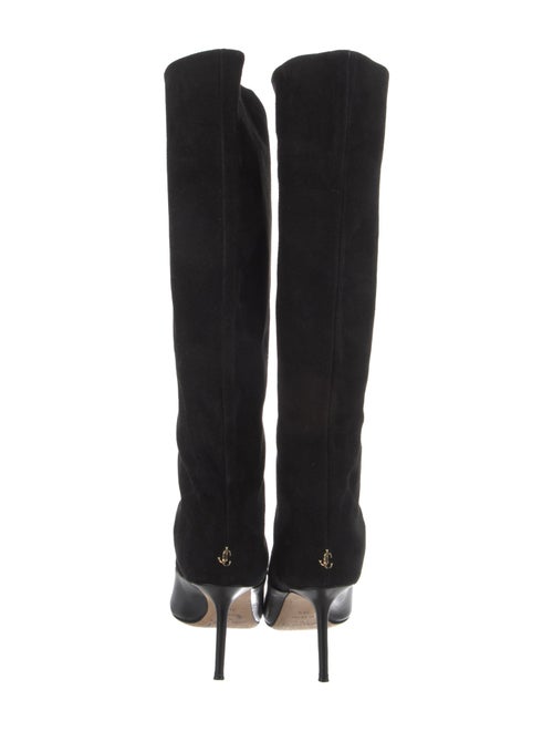 Jimmy Choo Suede Leather Trim Embellishment Boots