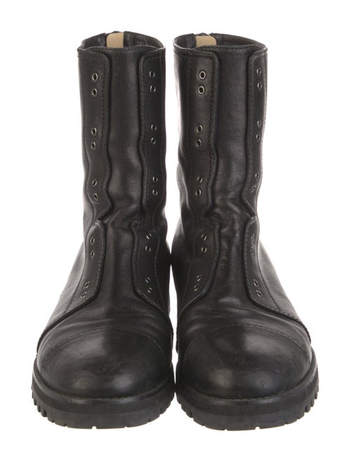 Jimmy Choo Leather Combat Boots