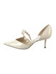 Jimmy Choo Faux Pearl Accents Patent Leather D'Orsay Pumps