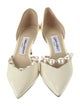 Jimmy Choo Faux Pearl Accents Patent Leather D'Orsay Pumps