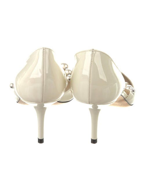 Jimmy Choo Faux Pearl Accents Patent Leather D'Orsay Pumps