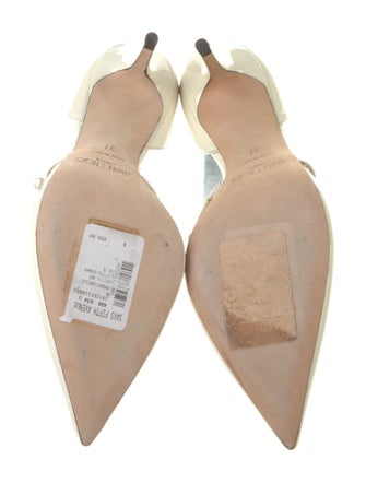 Jimmy Choo Faux Pearl Accents Patent Leather D'Orsay Pumps