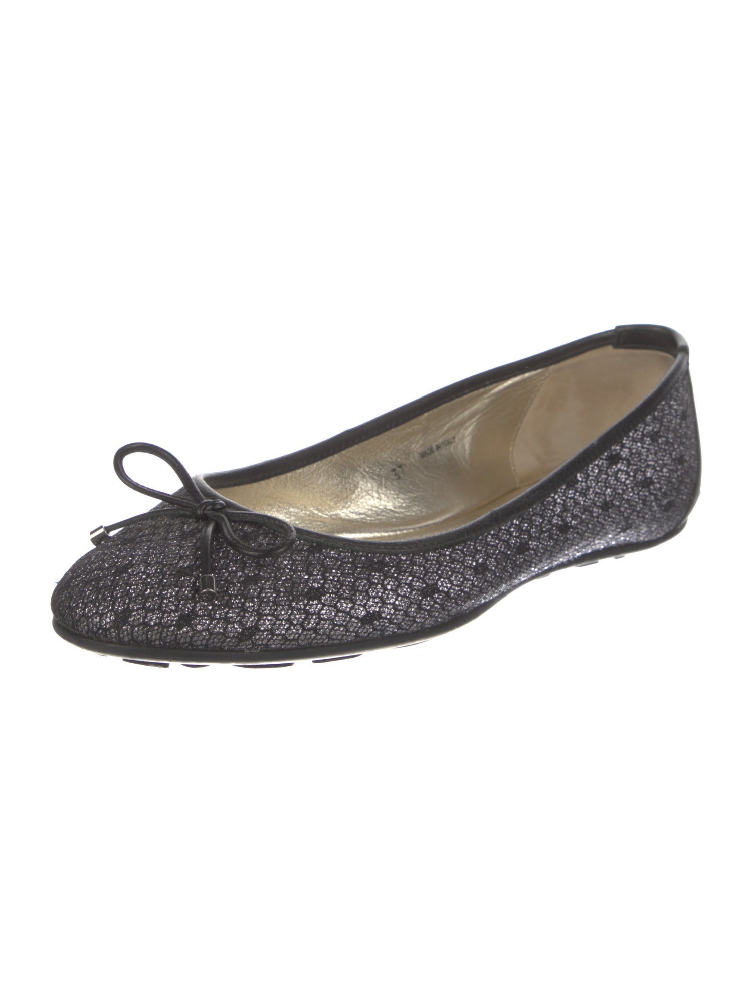 Jimmy Choo Glitter Glitter Accents Ballet Flats