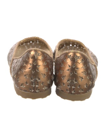 Jimmy Choo Leather Lasercut Accents Ballet Flats