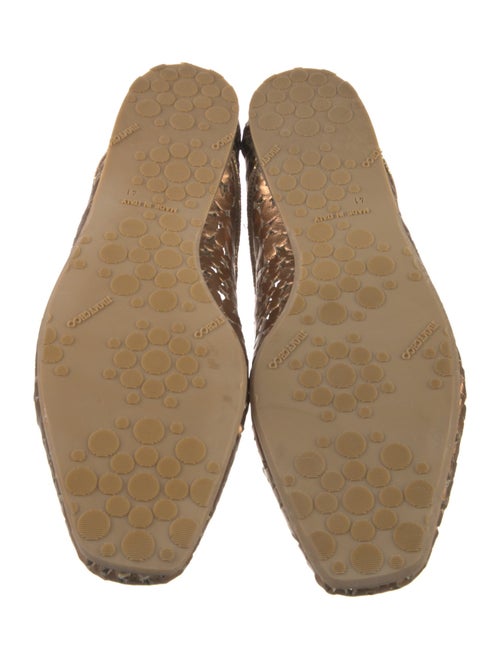 Jimmy Choo Leather Lasercut Accents Ballet Flats