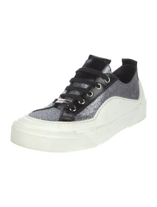 Jimmy Choo Glitter Colorblock Pattern Sneakers