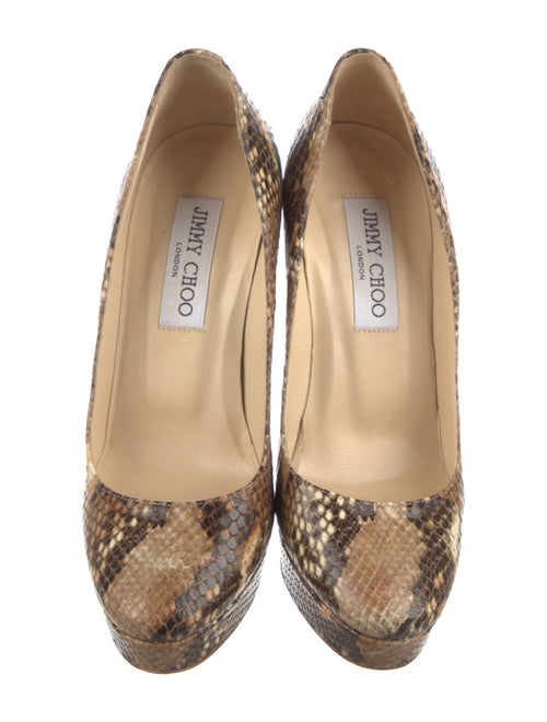 Jimmy Choo Embossed Leather Animal Print Pumps