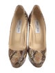 Jimmy Choo Embossed Leather Animal Print Pumps