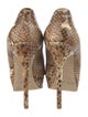 Jimmy Choo Embossed Leather Animal Print Pumps
