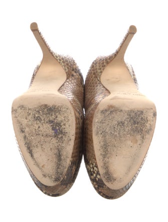 Jimmy Choo Embossed Leather Animal Print Pumps