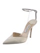 Jimmy Choo Satin Crystal Embellishments D'Orsay Pumps