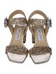 Jimmy Choo Glitter Glitter Accents Slingback Sandals