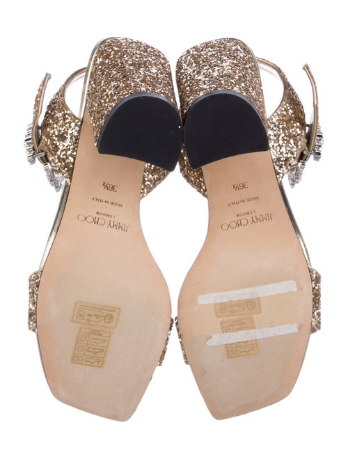 Jimmy Choo Glitter Glitter Accents Slingback Sandals