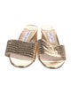 Jimmy Choo Embossed Leather Slides