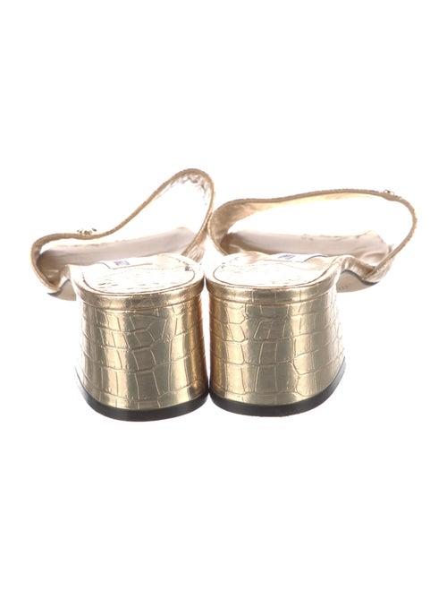 Jimmy Choo Embossed Leather Slides