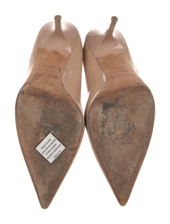 Jimmy Choo Patent Leather Leather Trim Embellishment Pumps