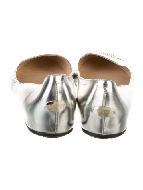 Jimmy Choo Leather Colorblock Pattern Ballet Flats