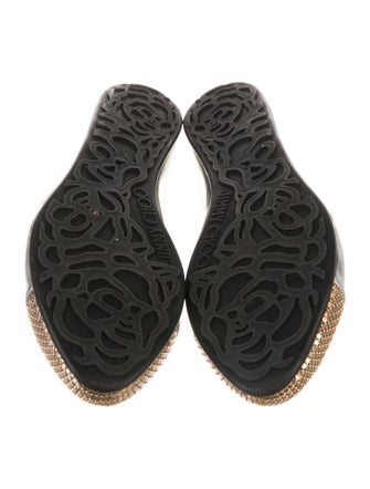 Jimmy Choo Leather Colorblock Pattern Ballet Flats