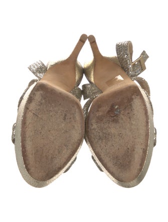 Jimmy Choo Glitter Glitter Accents Slingback Sandals