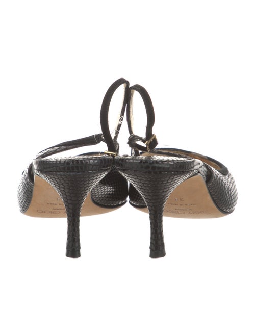 Jimmy Choo Embossed Leather Slingback Pumps