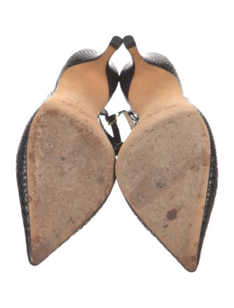 Jimmy Choo Embossed Leather Slingback Pumps