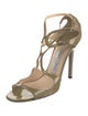 Jimmy Choo Patent Leather T-Strap Sandals
