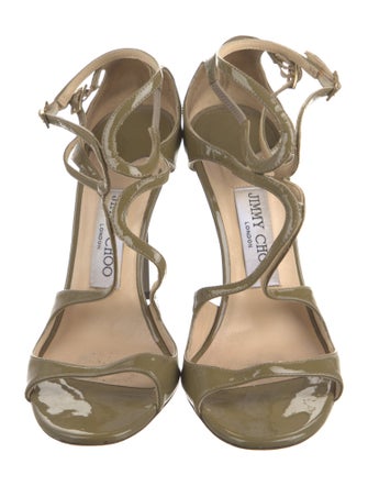 Jimmy Choo Patent Leather T-Strap Sandals