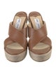 Jimmy Choo Leather Glitter Accents Espadrilles