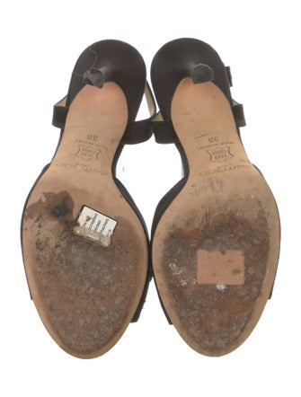 Jimmy Choo Satin Crystal Embellishments Slingback Sandals