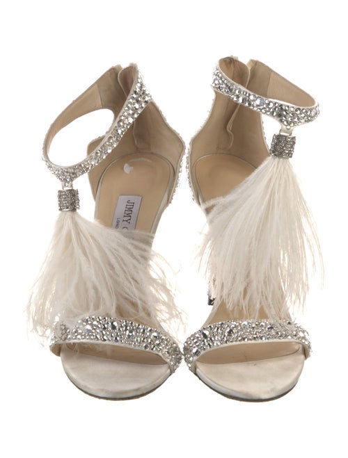 Jimmy Choo Satin Crystal Embellishments Sandals