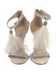 Jimmy Choo Satin Crystal Embellishments Sandals