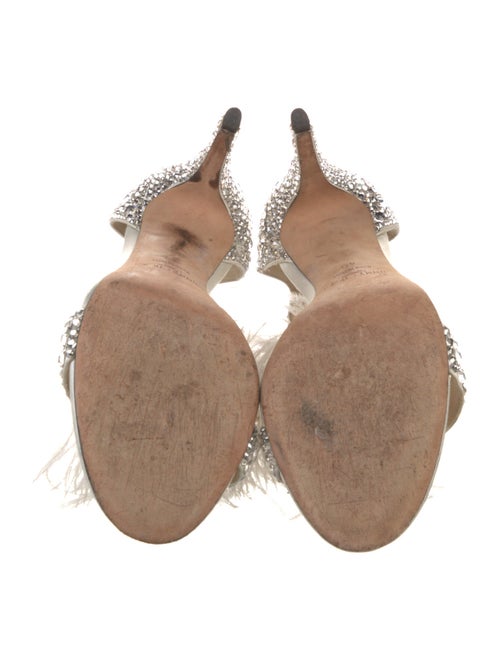 Jimmy Choo Satin Crystal Embellishments Sandals