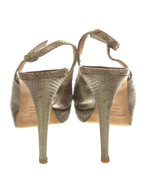 Jimmy Choo Snakeskin Animal Print Slingback Pumps