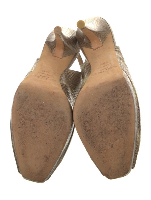 Jimmy Choo Snakeskin Animal Print Slingback Pumps