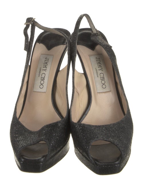 Jimmy Choo Glitter Accents Slingback Pumps