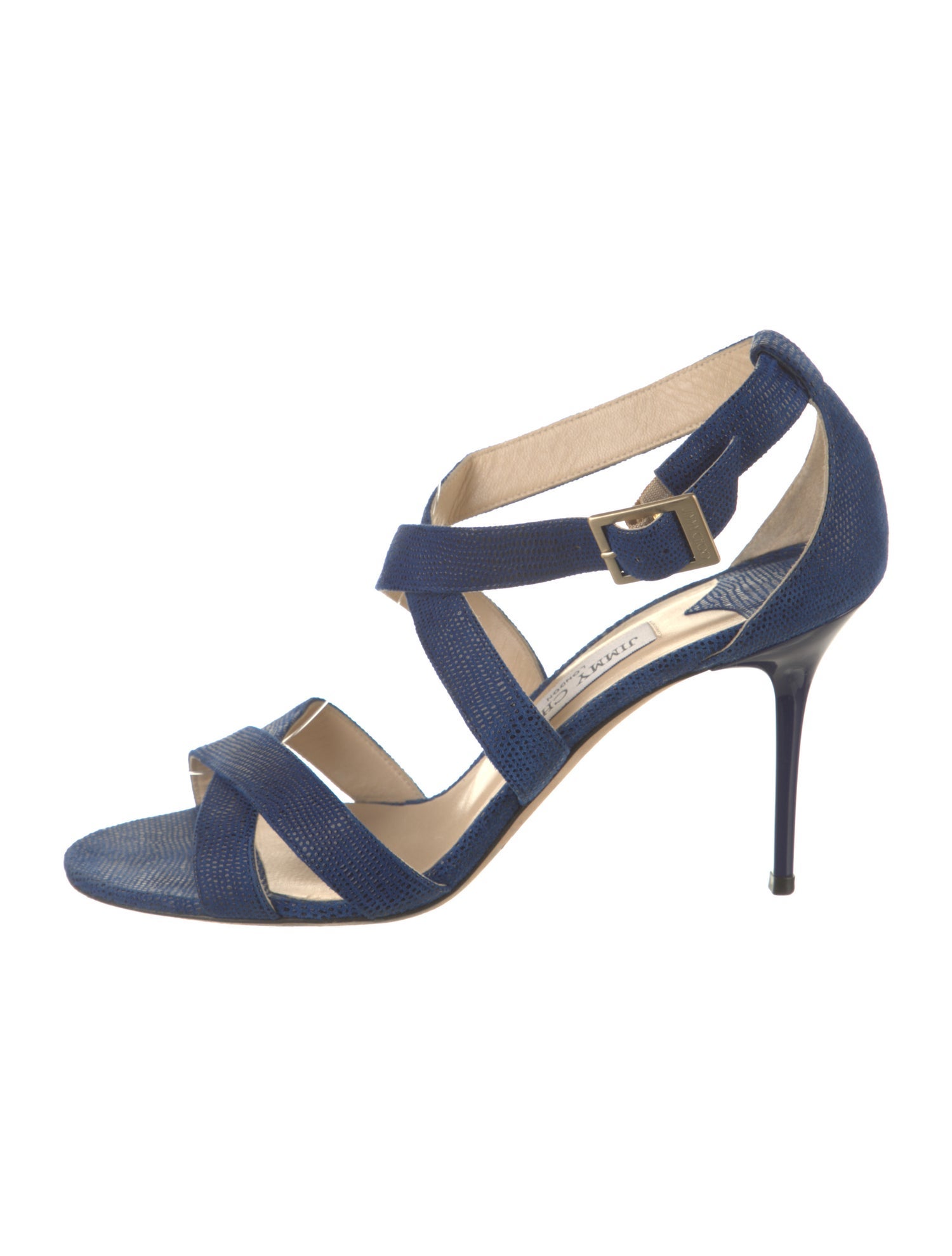 Jimmy Choo Embossed Leather Sandals