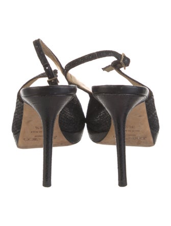 Jimmy Choo Glitter Glitter Accents Slingback Sandals