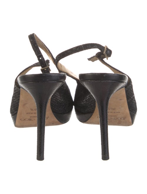 Jimmy Choo Glitter Glitter Accents Slingback Sandals