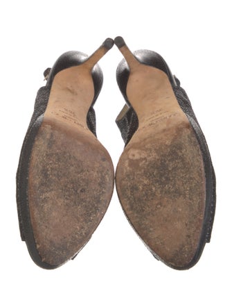 Jimmy Choo Glitter Glitter Accents Slingback Sandals