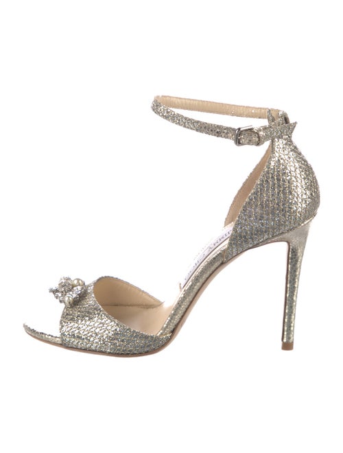 Jimmy Choo Glitter Animal Print Sandals